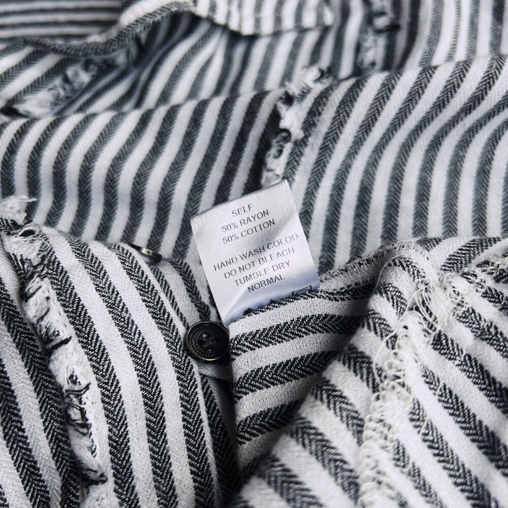 Oversized Striped Button Down • Normcore Minimal • Indie Sleaze Layering Top - Picture 5 of 7